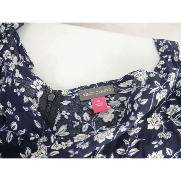 Vince Camuto Women's Plus Size Floral Tie Shoulder Angled Hem Jumpsuit 1X - Picture 5 of 9